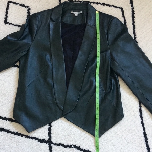 REBECCA MINKOFF Noble Green Ace Leather Jacket - Picture 8 of 12